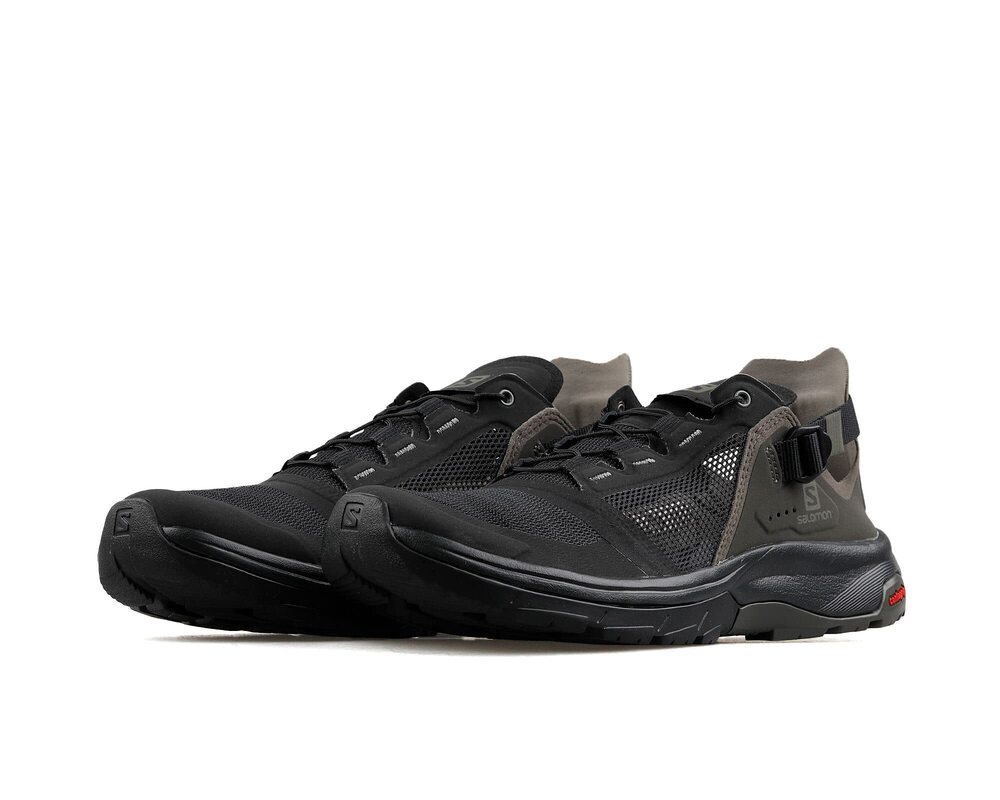 SALOMON TECH AMPHIB 4 HIKING SHOES FOR MEN SNEAKER, BLACK/BELUGA/CASTOR GRAY, 10 - Picture 5 of 6